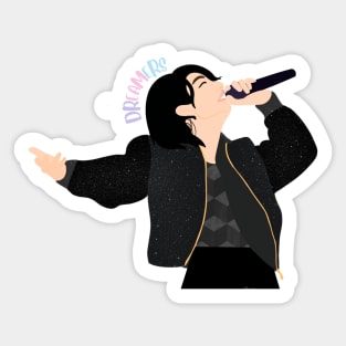 Dreamers- junkook black glitter jacket sticker Sticker